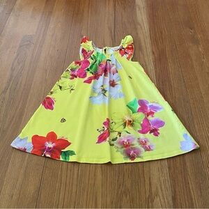 Ted Baker Yellow Floral A-Line Girls Dress
